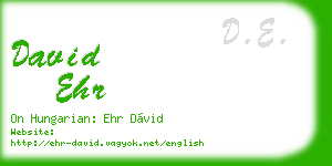 david ehr business card